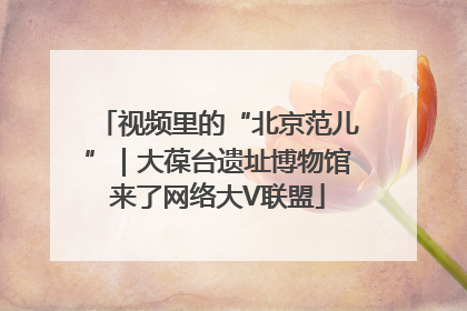 视频里的“北京范儿”｜大葆台遗址博物馆来了网络大V联盟
